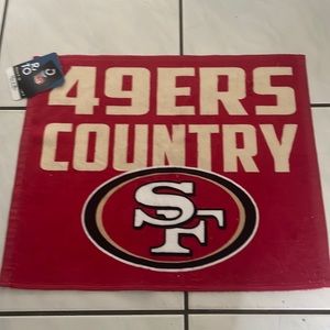 49ers rally towel 15x18 great for bowling , golf gym